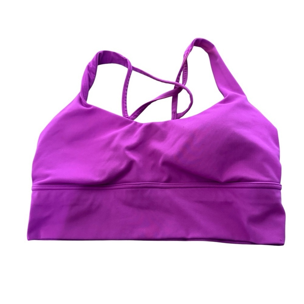 All in Motion Purple Bikini Top with Crossed Straps